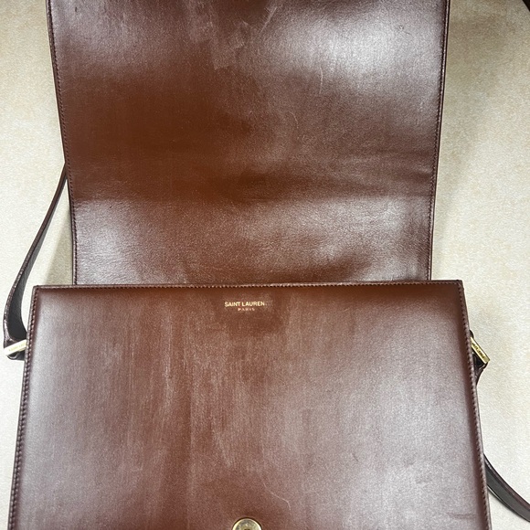 Yves Saint Laurent Brown Crossbody Bag with Studded Detail - Picture 6 of 10